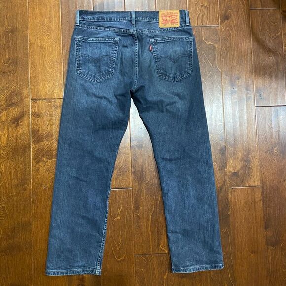Levi's 505 Regular Fit Straight Leg Denim Blue Jeans Men's Size 34W x 30L - Picture 5 of 10